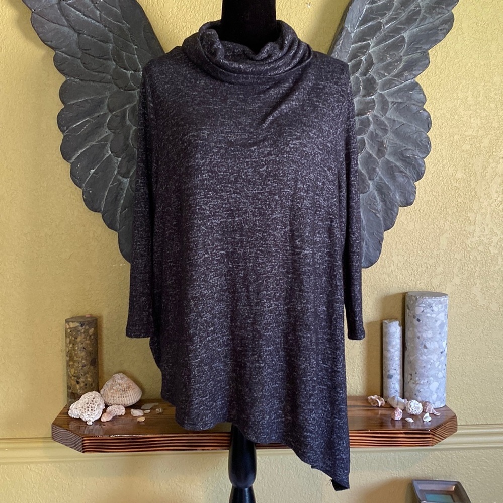 Chapter One Cowl Neck Slant Sweater